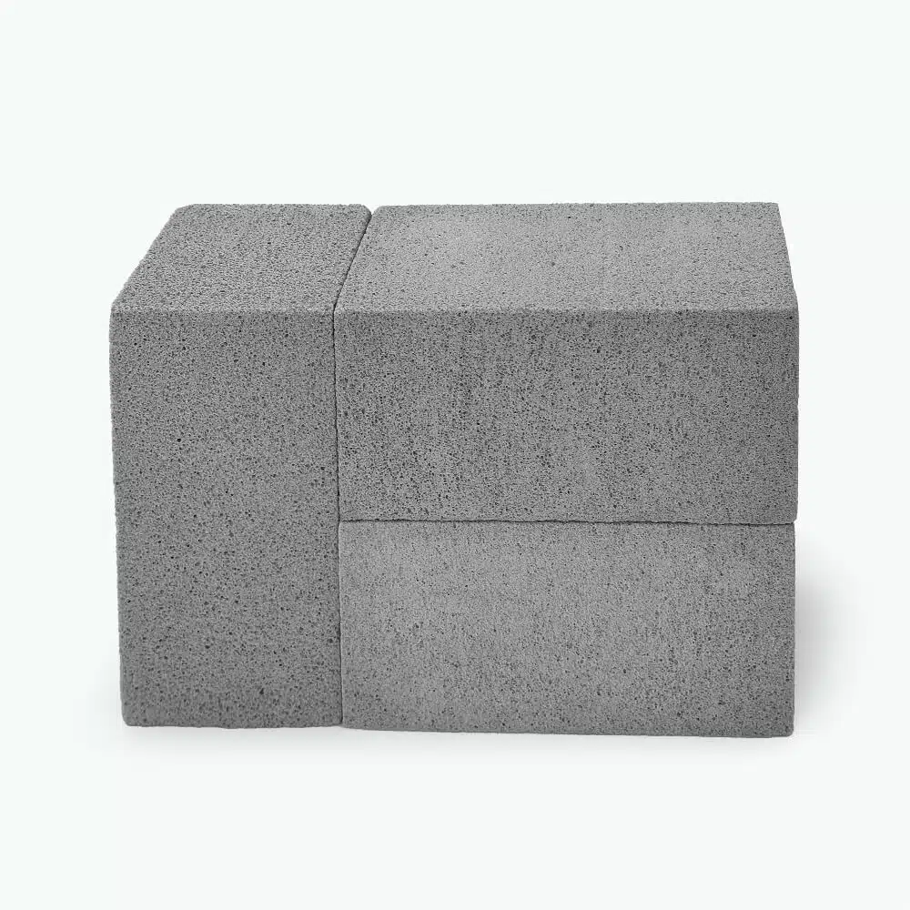1 Pumiclean GB250 GY 6 x 3 x 3 Grey Abrasive Grill Pumice Stone Cleaner for BBQ Griddle and Racks
