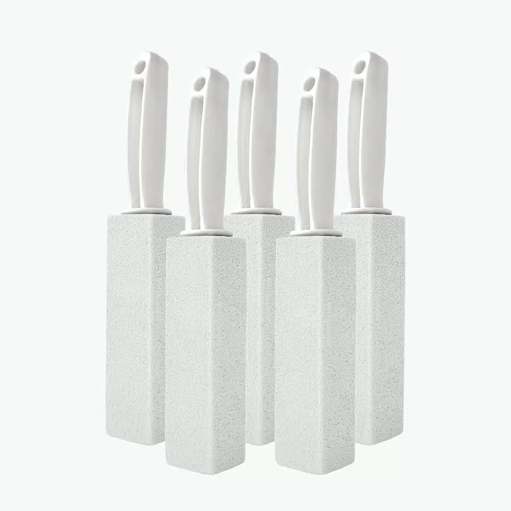 1 Pumiclean TB250 W 5.3 x 1.5 x 1.5 x Handle 4 White Toilet Bowl Clean Brush with Handle