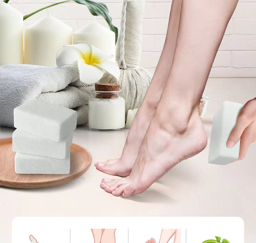 Pumiclean FC250 W 4 x 2.8 x 1.6 White Pumice Foot Scrubber For Exfoliating Foot Skin detail 02