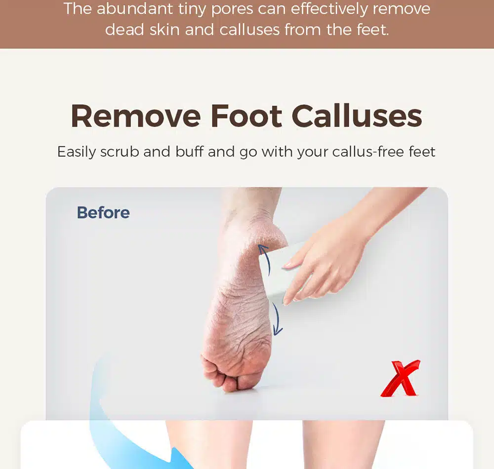 Pumiclean FC250 W 4 x 2.8 x 1.6 White Pumice Foot Scrubber For Exfoliating Foot Skin detail 07