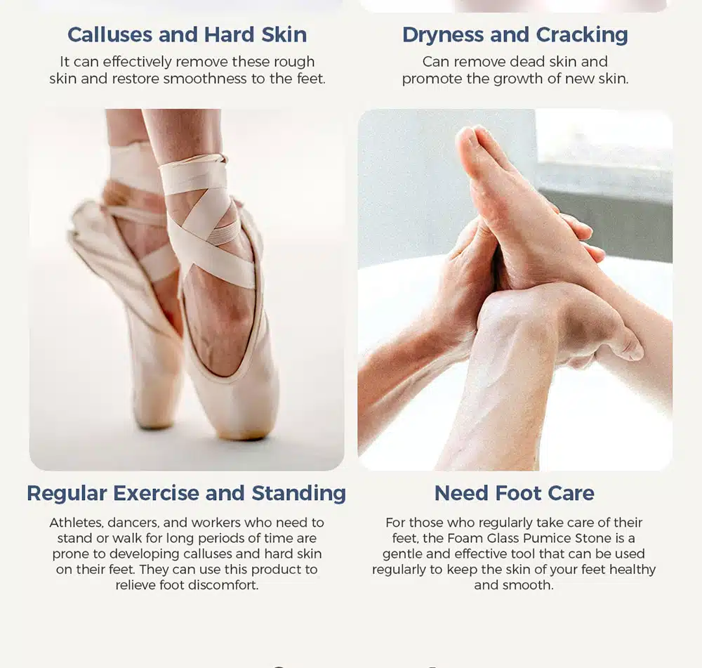 Pumiclean FC250 W 4 x 2.8 x 1.6 White Pumice Foot Scrubber For Exfoliating Foot Skin detail 11
