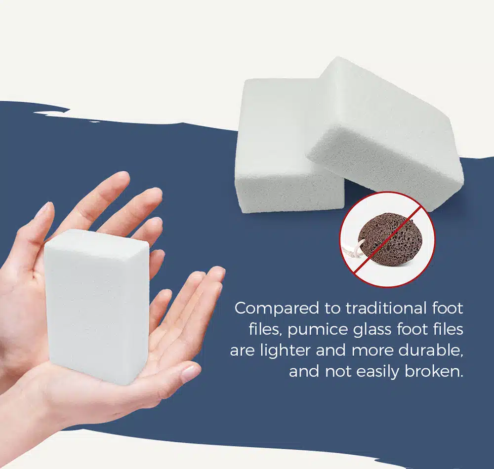 Pumiclean FC250 W 4 x 2.8 x 1.6 White Pumice Foot Scrubber For Exfoliating Foot Skin detail 14