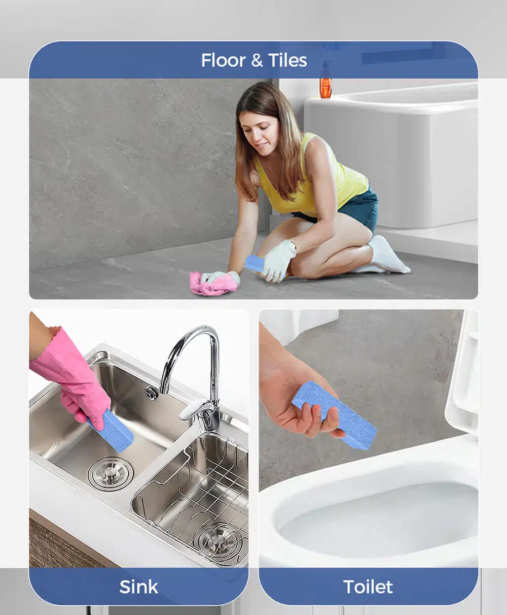 Pumiclean HC250 B 5.3 x 1.5 x 1.5 Blue Pumice Stick Cleaner for Removing Toilet Bowl Ring Bath Household and Kitchen detail 06