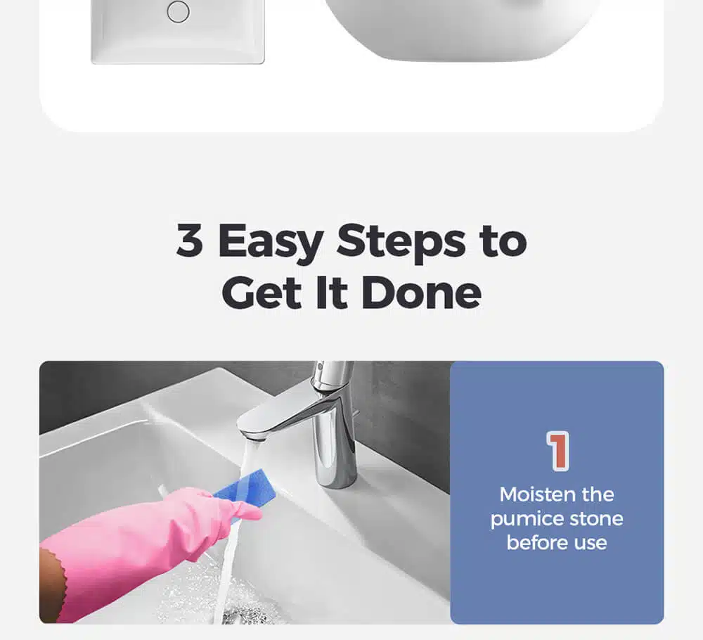 Pumiclean HC250 B 5.3 x 1.5 x 1.5 Blue Pumice Stick Cleaner for Removing Toilet Bowl Ring Bath Household and Kitchen detail 11