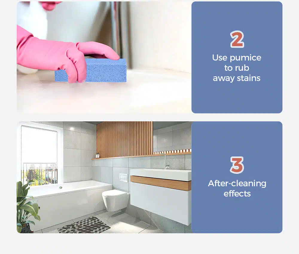 Pumiclean HC250 B 5.3 x 1.5 x 1.5 Blue Pumice Stick Cleaner for Removing Toilet Bowl Ring Bath Household and Kitchen detail 12