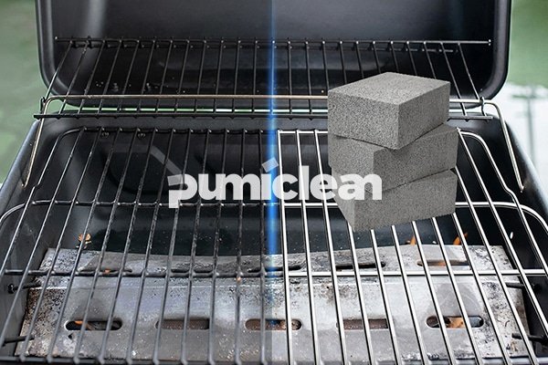 before and after using griddle cleaning block