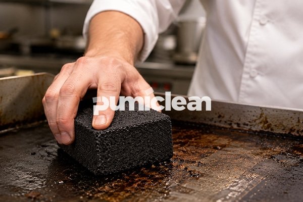 grill brick chicken cleaning application scene